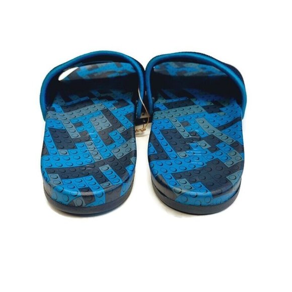 Adidas x LEGO Adilette Comfort Sandal Beach Slides Mens 8 Womens 9 GW0823 Blue - Picture 7 of 9
